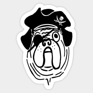 Pirate Pug Sticker